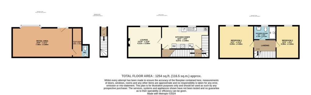 Floorplan for Esplanade, Fowey