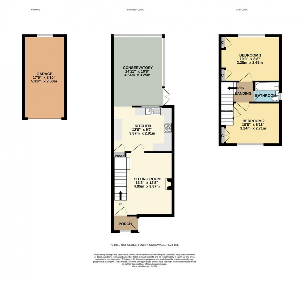 Floorplan for Hill Hay Close, Fowey