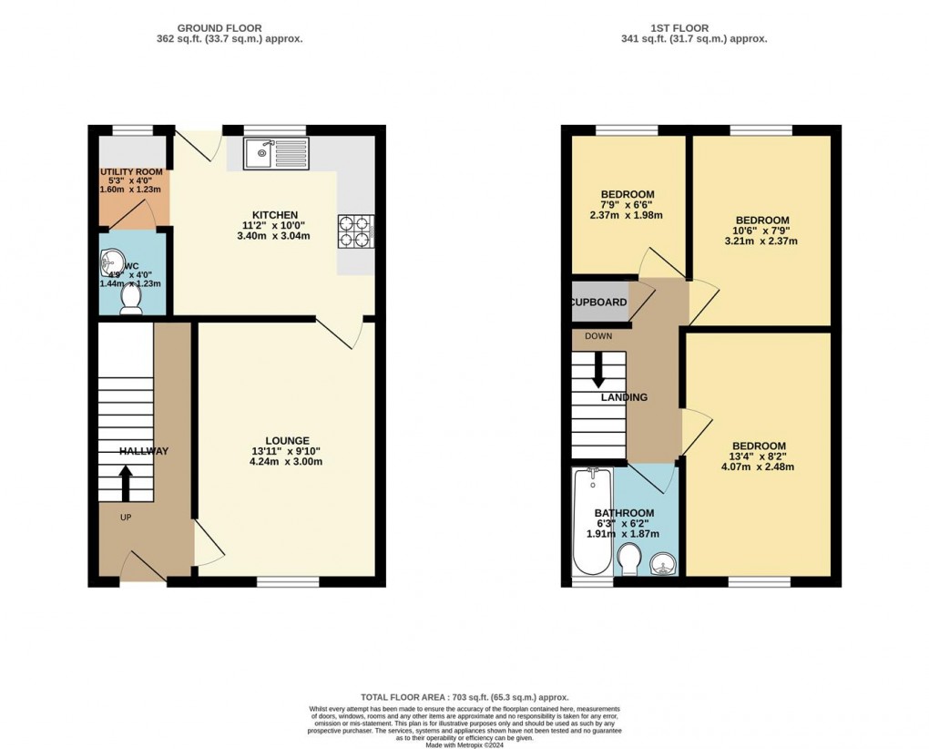 Floorplan for Pattern Close, Charlestown, St. Austell