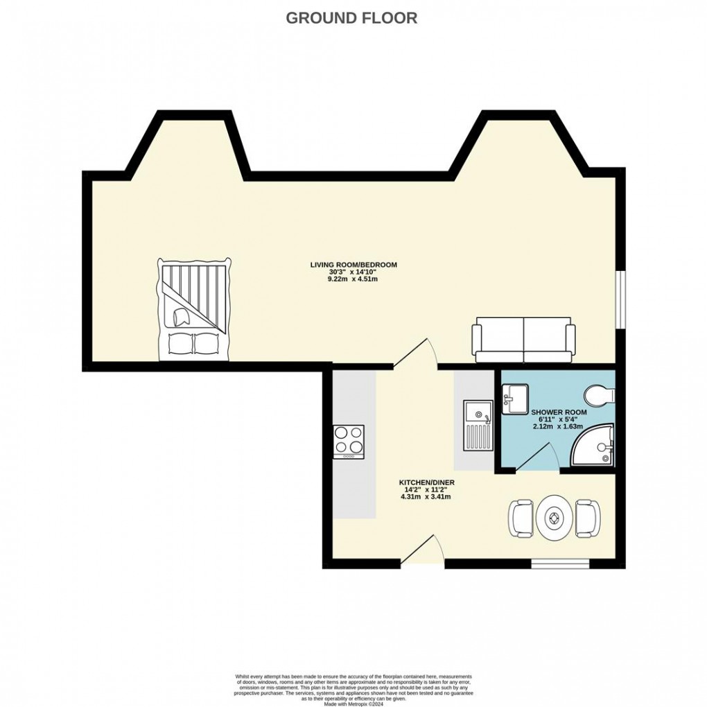 Floorplan for 179 Charlestown Road, St. Austell