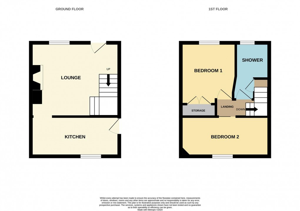 Floorplan for Chapel Terrace, St. Blazey