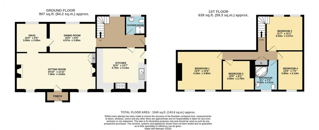 Floorplan for Pelynt, Looe