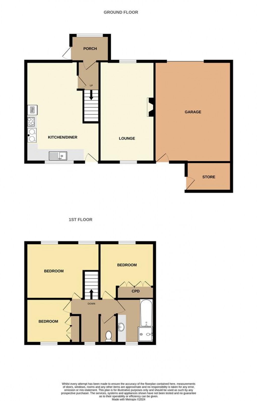 Floorplan for Little Treviscoe, St. Austell