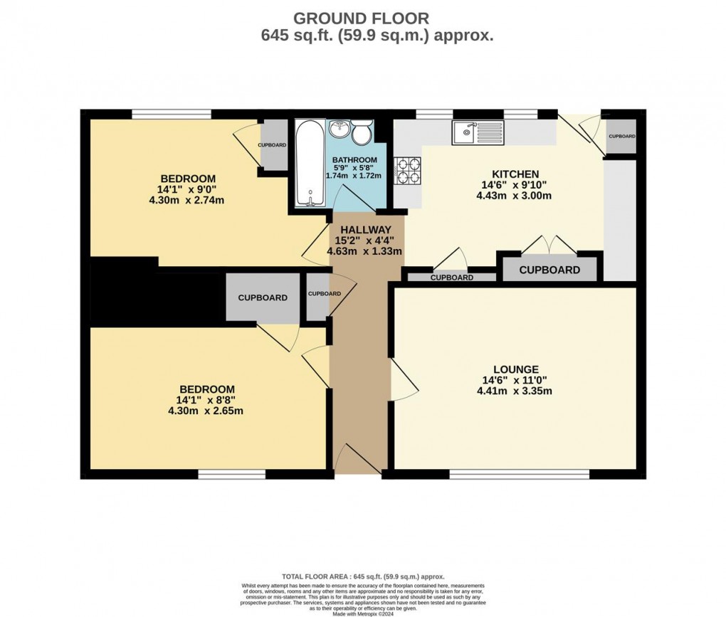 Floorplan for Landrew Road, St. Austell