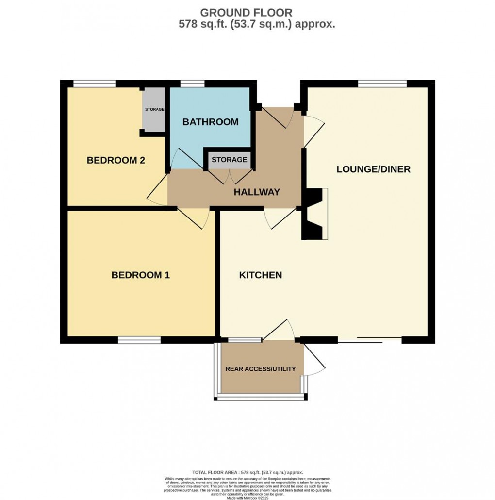 Floorplan for Minton Close, St. Austell