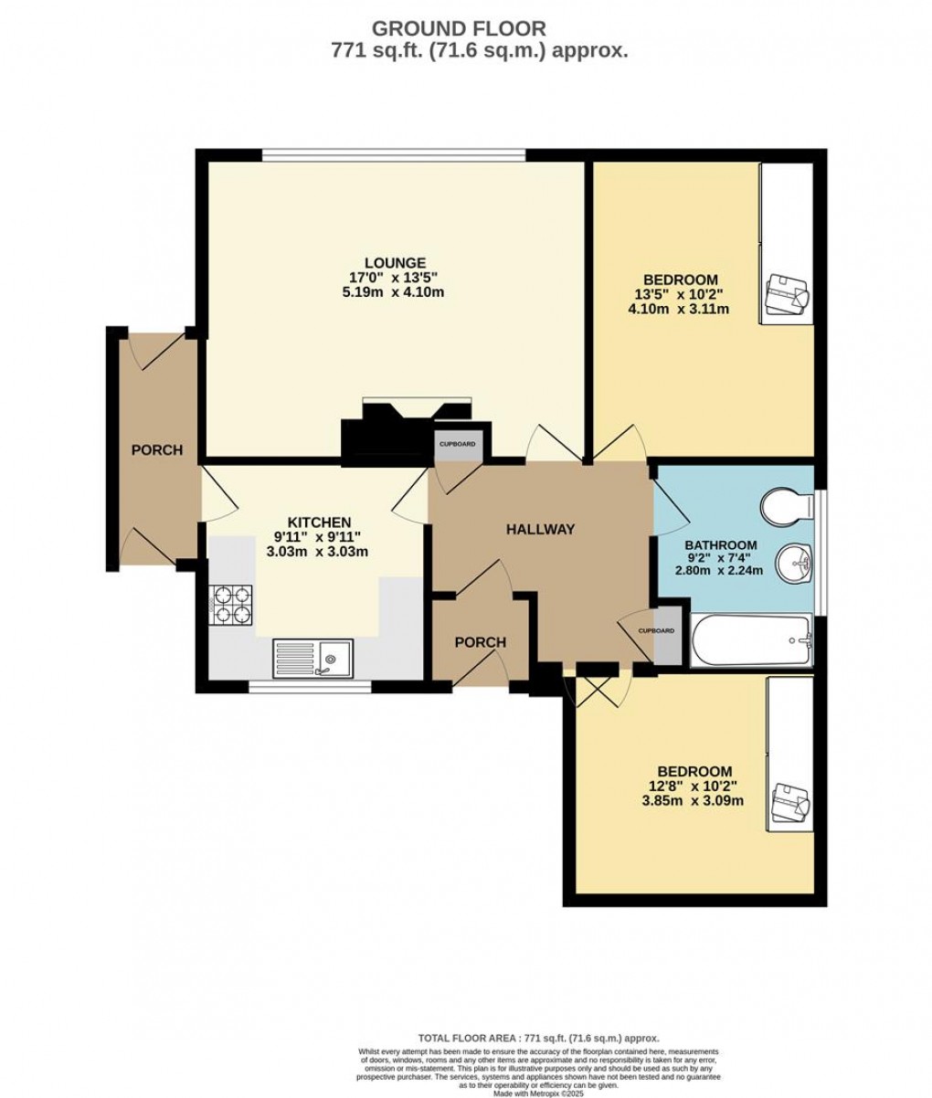 Floorplan for Lyons Road, St. Austell