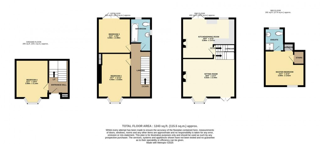 Floorplan for Esplanade, Fowey