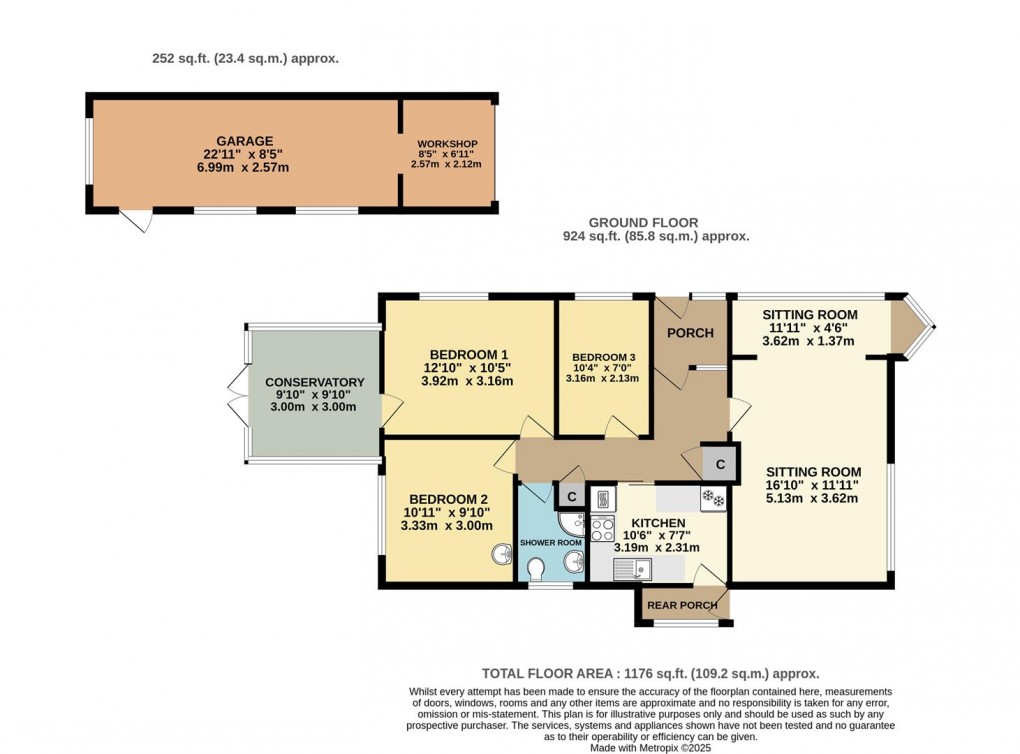 Floorplan for Trenant Road, Tywardreath