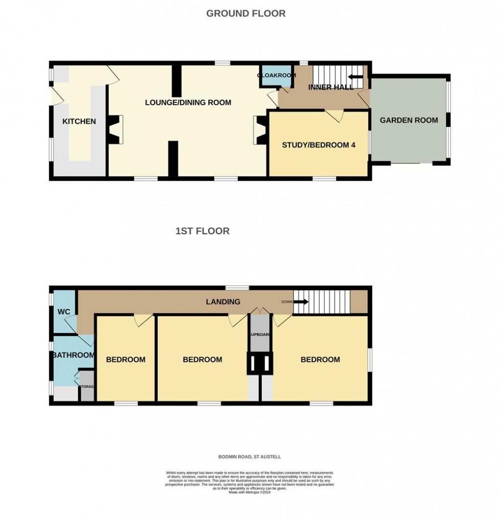 Floorplan for Bodmin Road, St. Austell