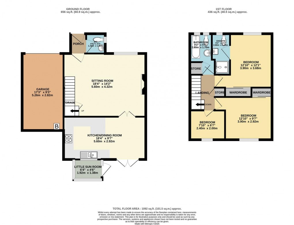 Floorplan for Meadow Breeze, Lostwithiel