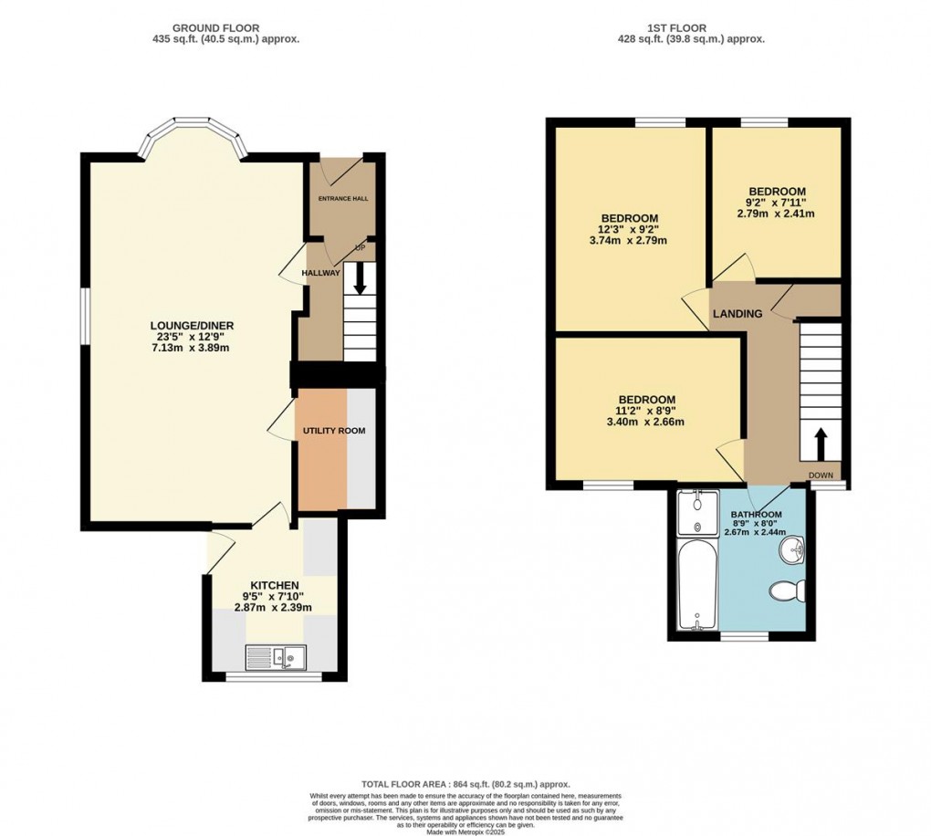 Floorplan for Trethosa Road, St. Stephen, St. Austell