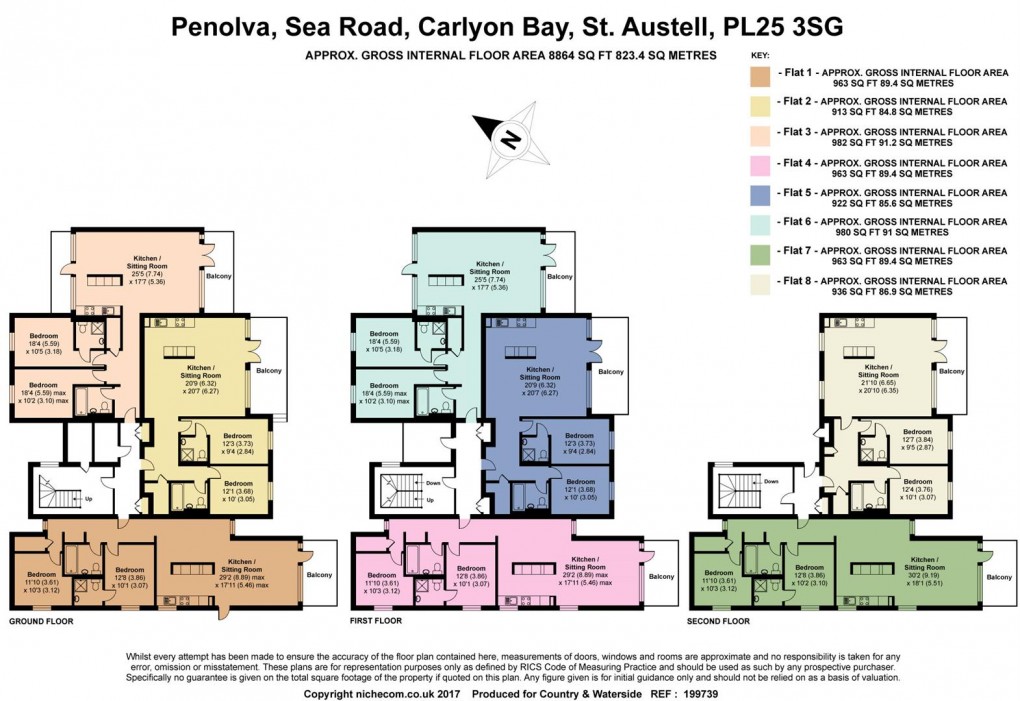 Floorplan for Sea Road, Carlyon Bay, St Austell, Cornwall