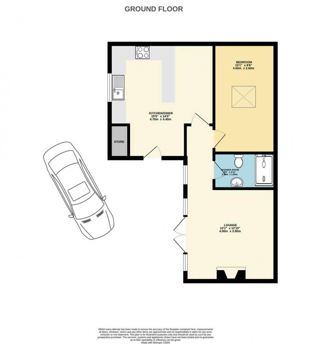 Floorplan for Woodland Avenue, Tywardreath, Par